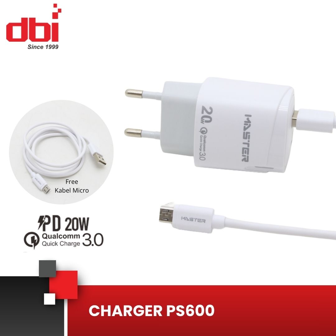 CHARGER 1USB+1PD 20W MICRO MASTER PS600 - Gambar 5