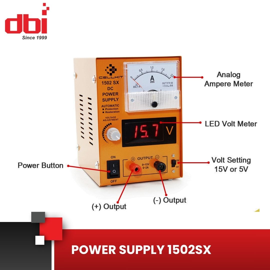 POWER SUPPLY + KABEL 15V2A CELLKIT 1502SX - Gambar 2