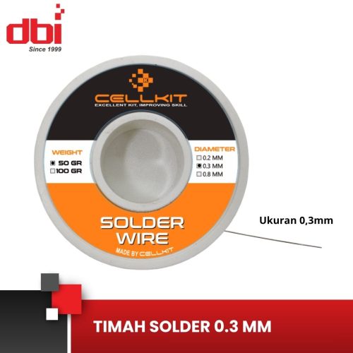 TIMAH GULUNG 0,3MM 50GR CELLKIT
