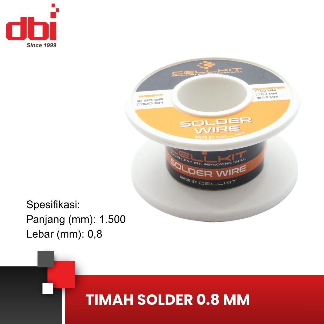 TIMAH GULUNG 0,8MM 50GR CELLKIT - Gambar 2