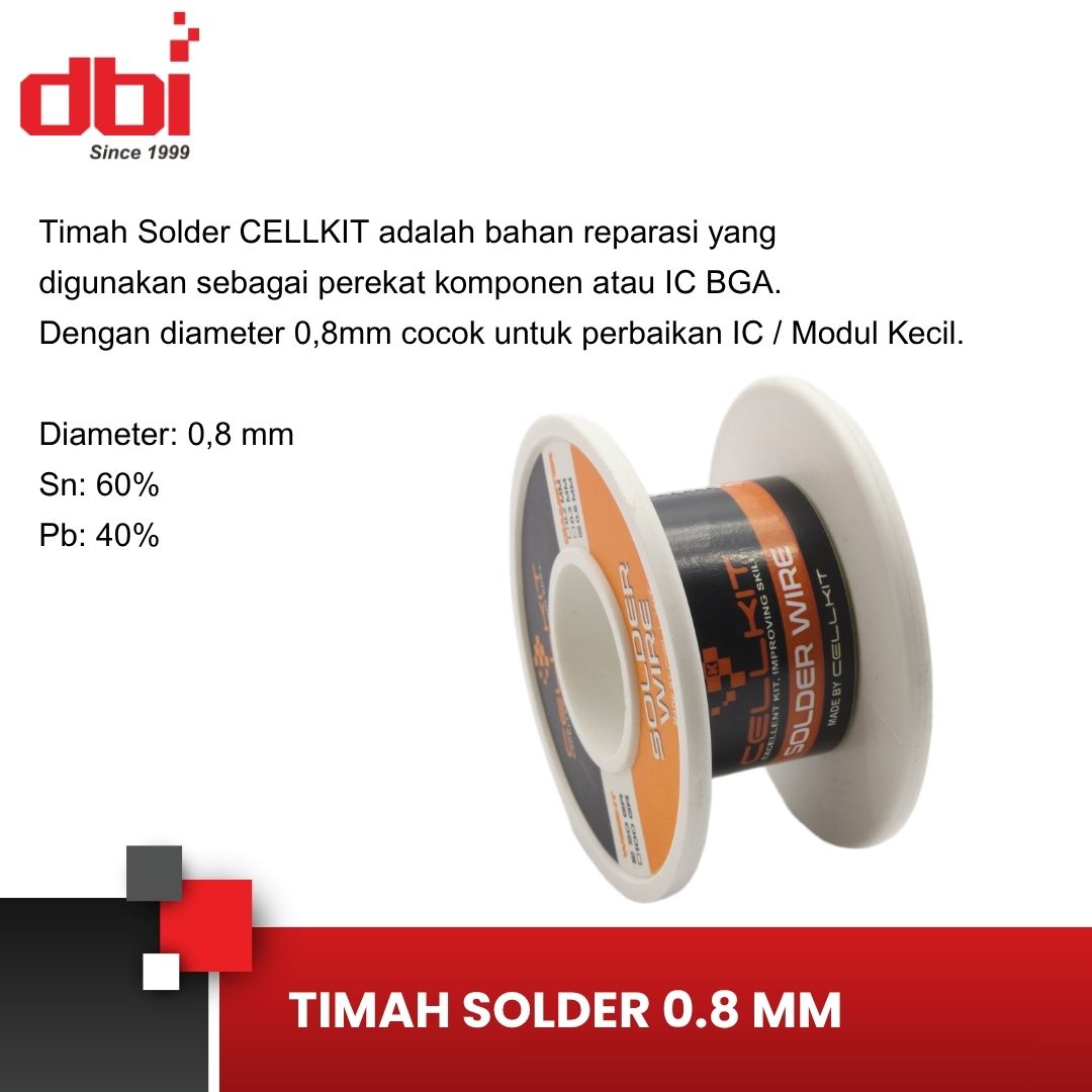 TIMAH GULUNG 0,8MM 50GR CELLKIT - Gambar 3
