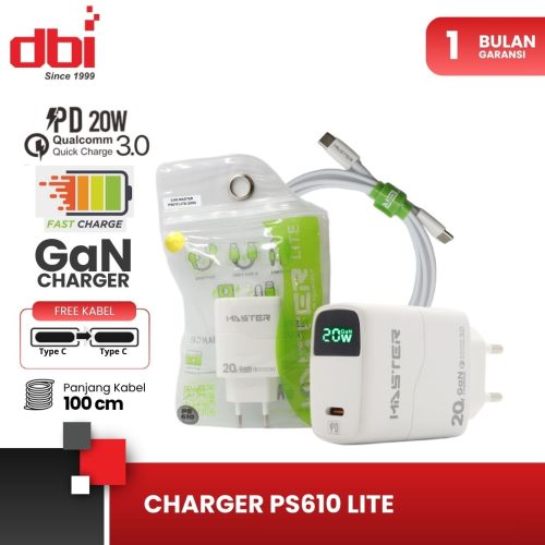 CHARGER 1PD 20W C TO C MASTER LITE PS610
