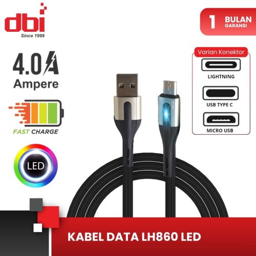 KABEL DATA TYPE C LED F/C 4A CELLKIT LH860