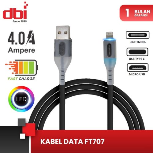 KABEL DATA TYPE C LED F/C 4A MASTER FT707