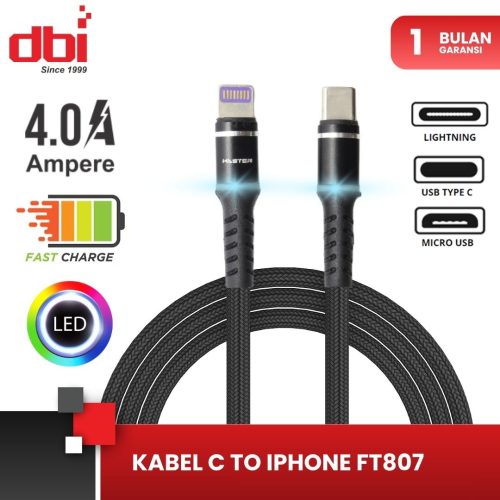 KABEL DATA C – IPHONE LED MASTER FT807